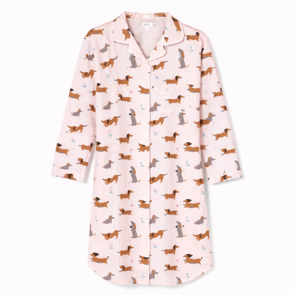 K&Co. Petal Series Flannelette Nightie - HAPPY PUPS