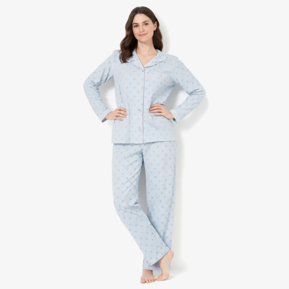 K&Co. Petal Series Flannelette Pyjama Set - LOVE - Image 2