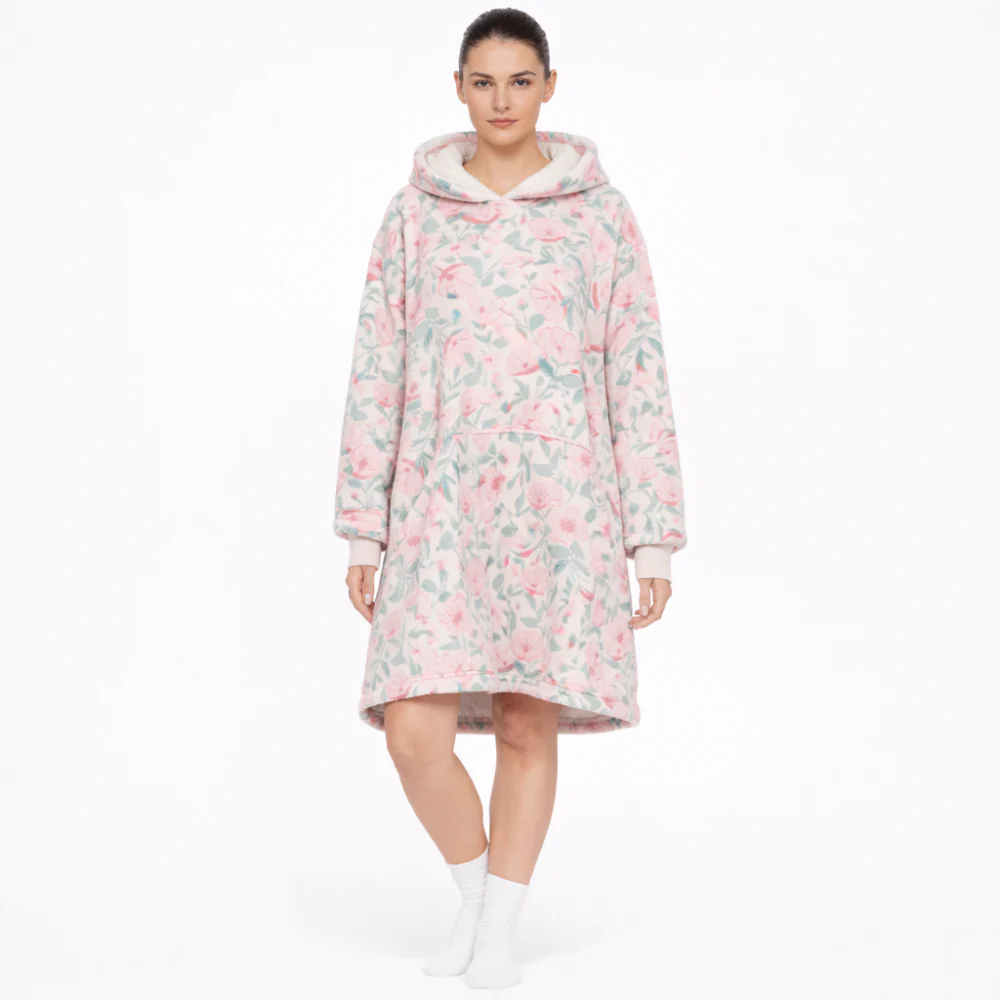 K&Co. Petal Series Hooded Blanket - Petal Series PINK - Image 2