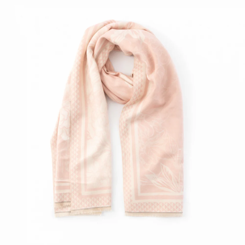 K&Co. Petal Series Jacquard Scarf - FLORAL PINK