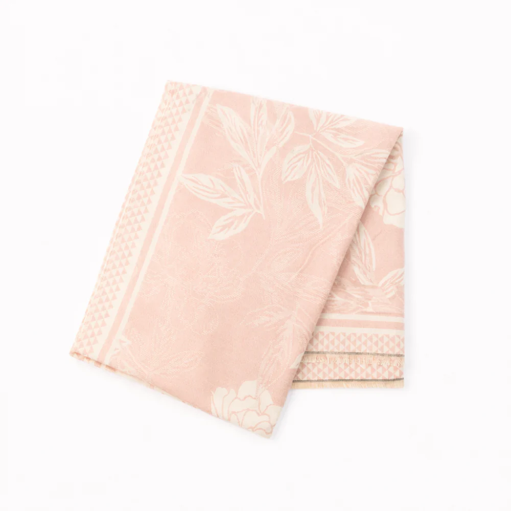 K&Co. Petal Series Jacquard Scarf - FLORAL PINK - Image 3