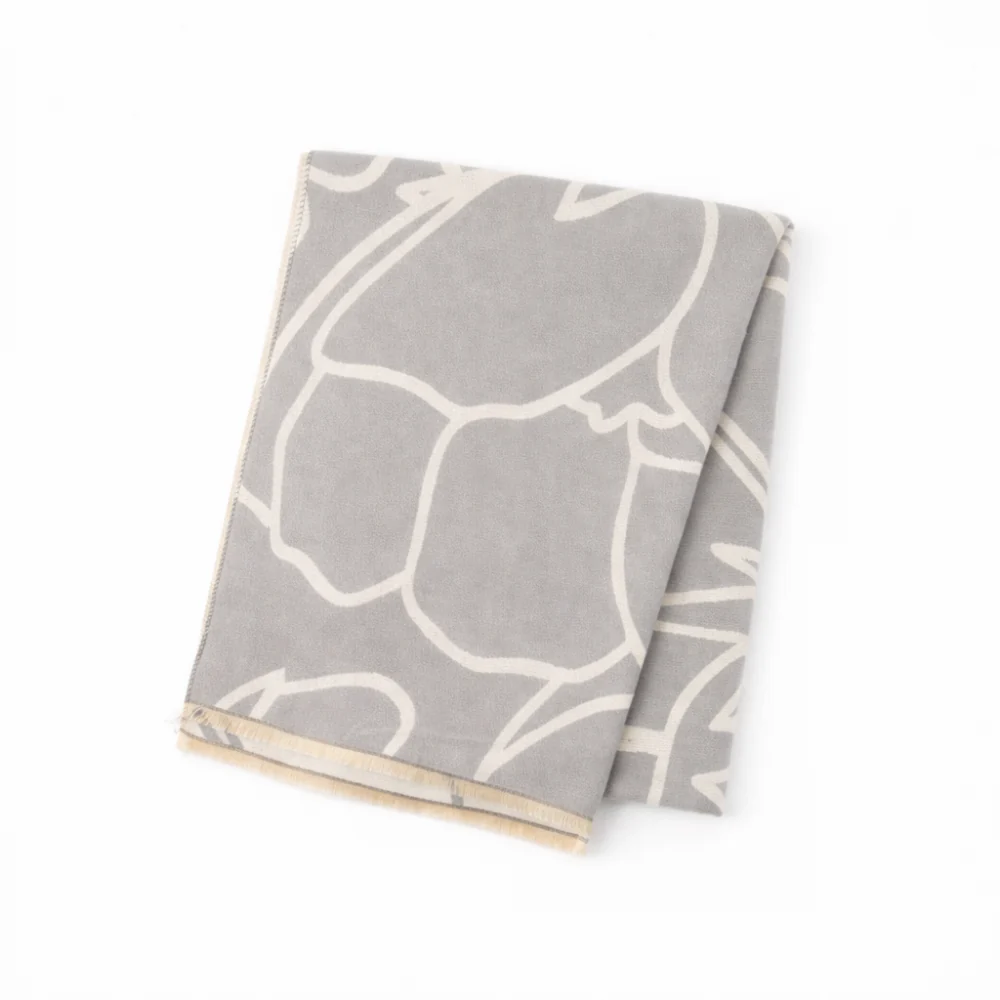 K&Co. Petal Series Jacquard Scarf - MONO FLORA - Image 3