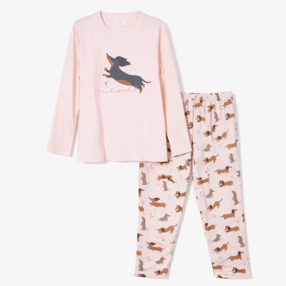 K&Co. Petal Series Jersey Pyjama Set - HAPPY PUPS