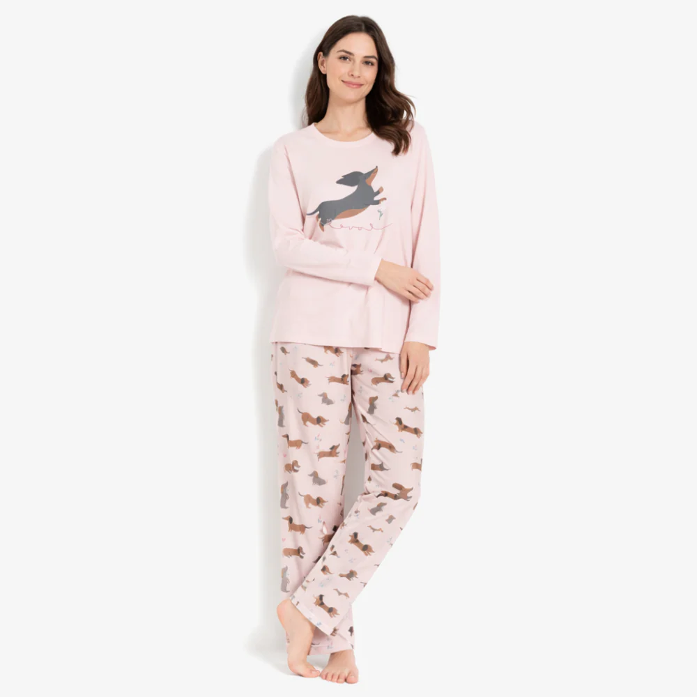 K&Co. Petal Series Jersey Pyjama Set - HAPPY PUPS - Image 2