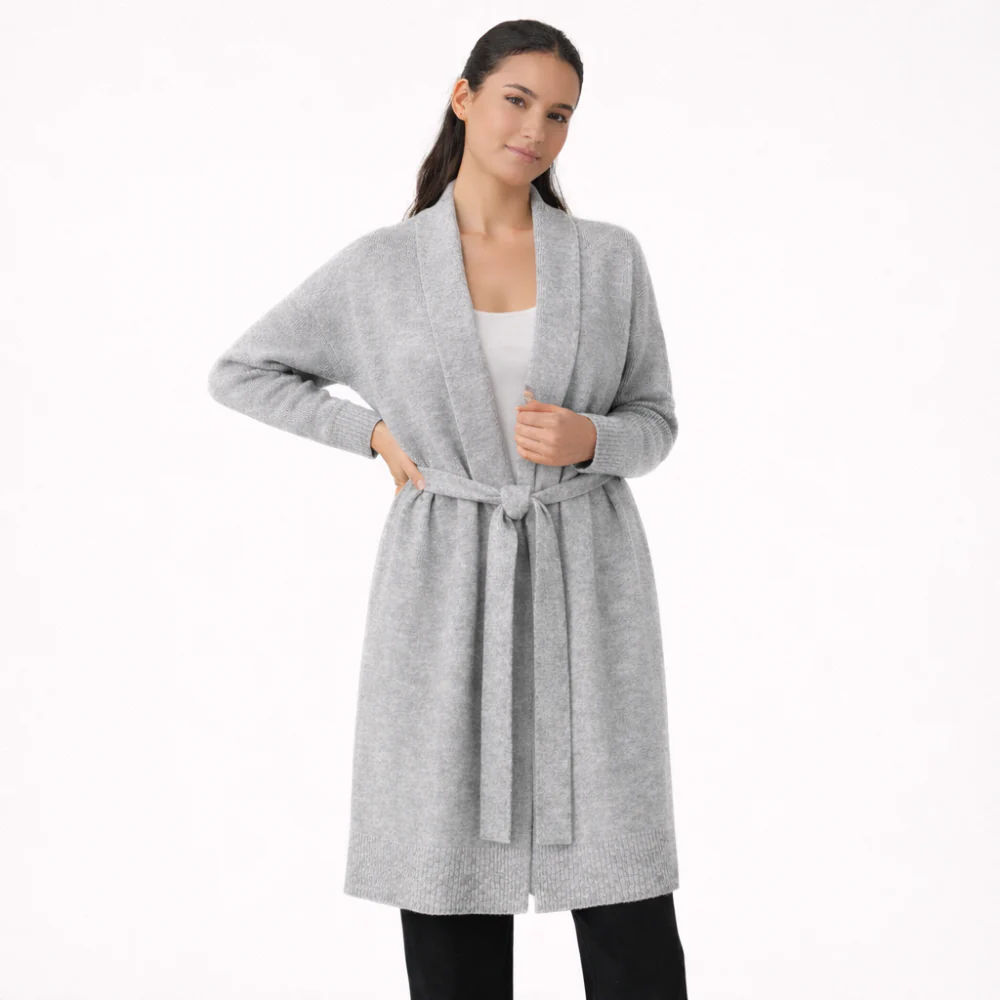 K&Co. Petal Series Knit Cardigan - GREY MERLE - Image 2