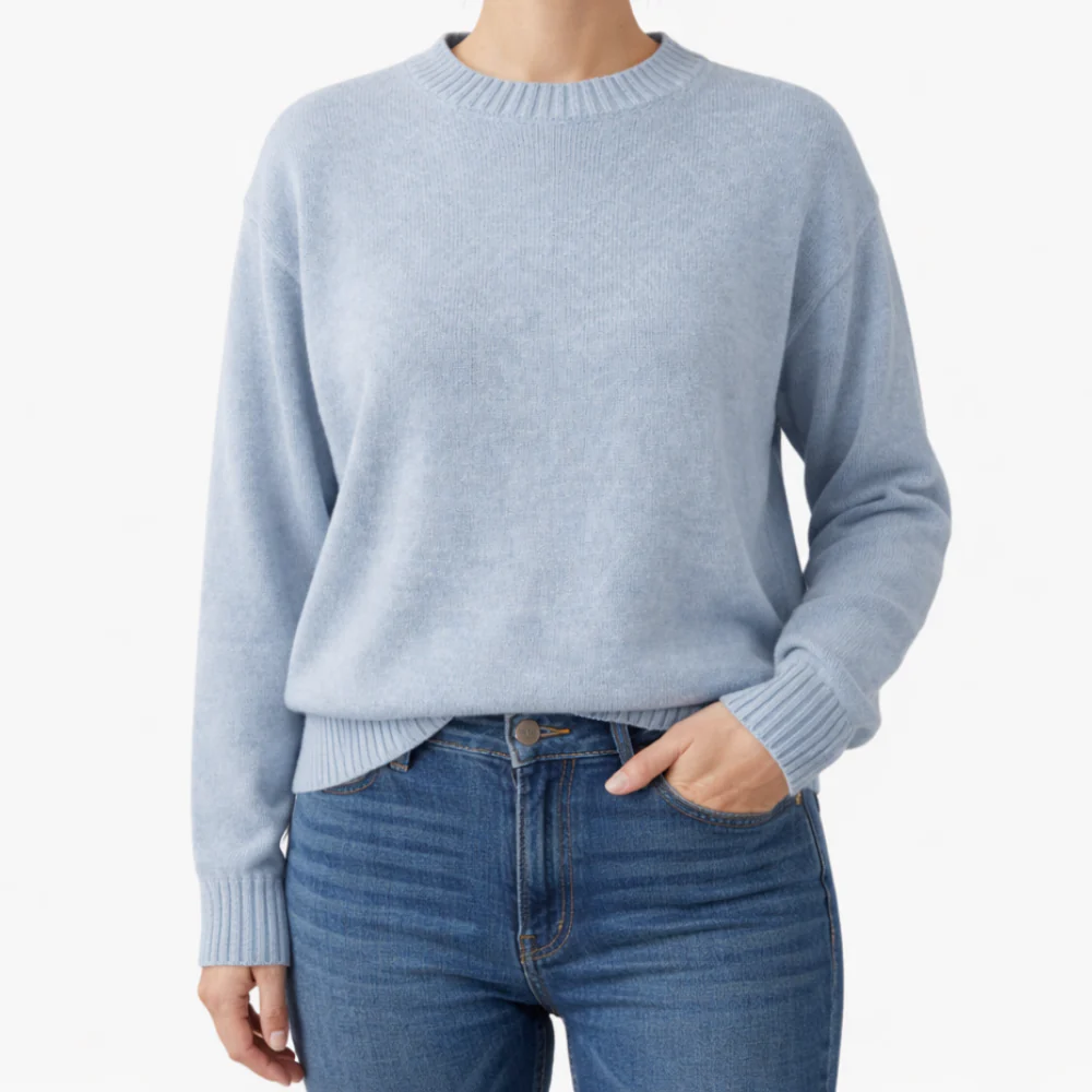 K&Co.Petal Series Knit Sweater - BLUE MERLE. - Image 2