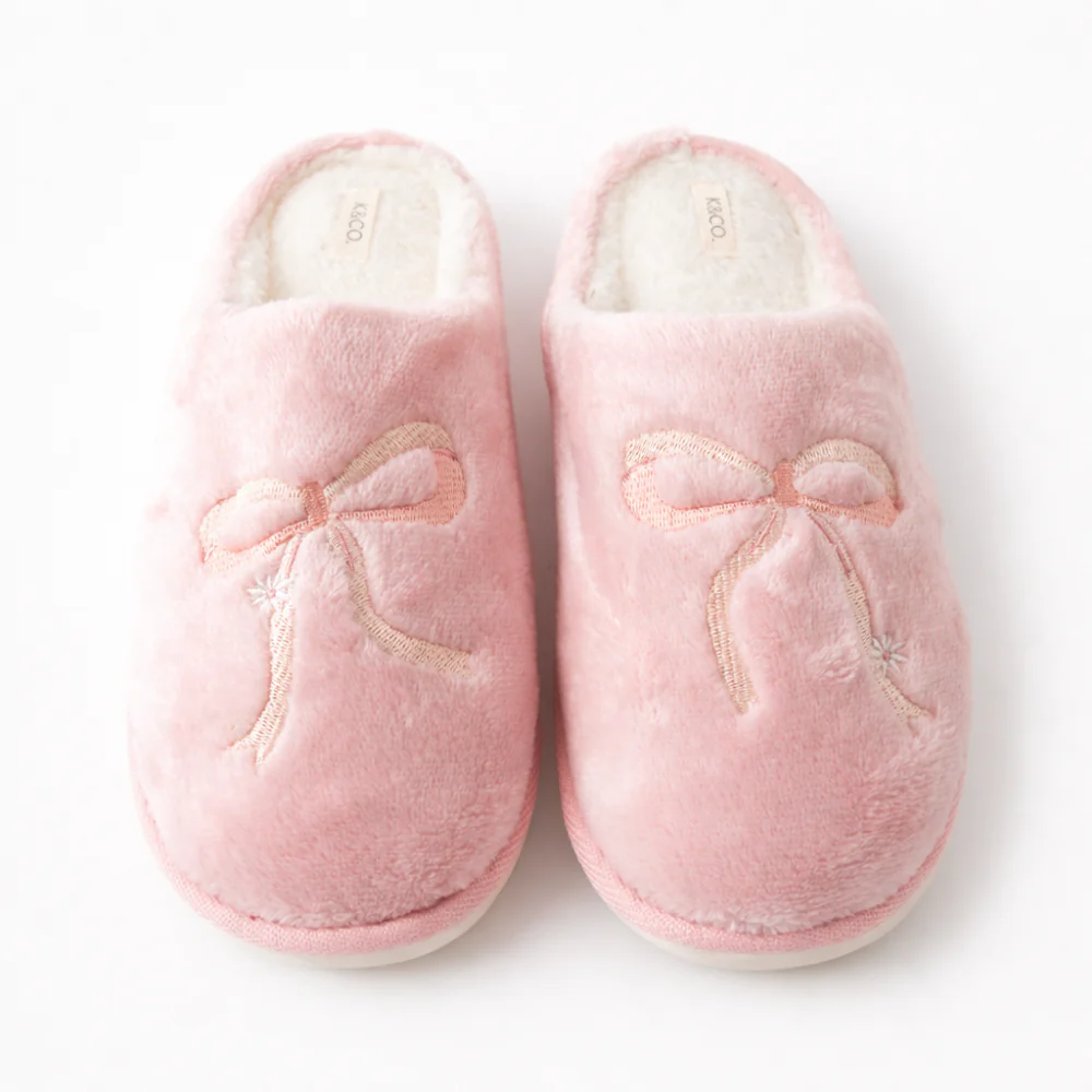 K&Co. Petal Series Novelty Slippers - PINK BOW - Image 3