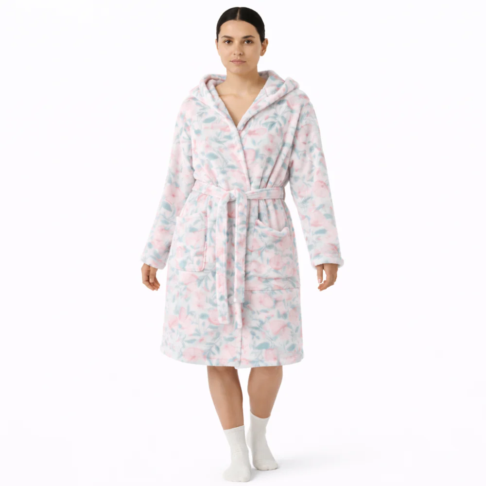 K&Co. Petal Series Printed Dressing Gown - Petal Series PINK - Image 2