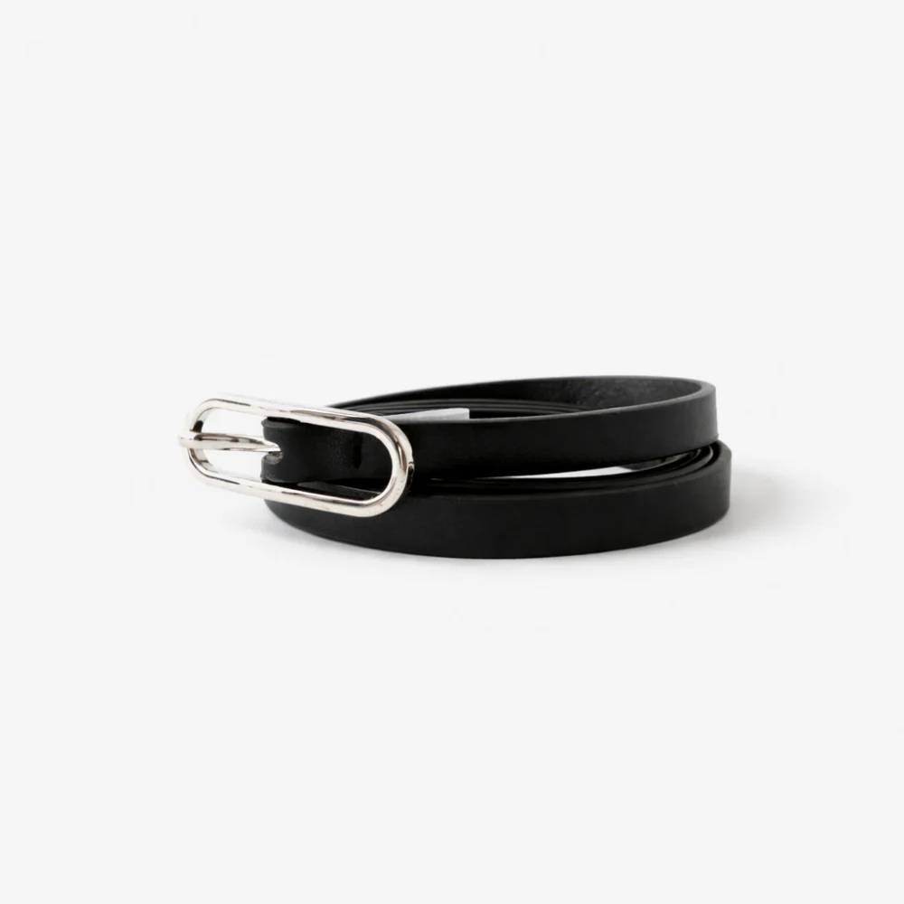 K&Co. Skinny Belt  - BLACK