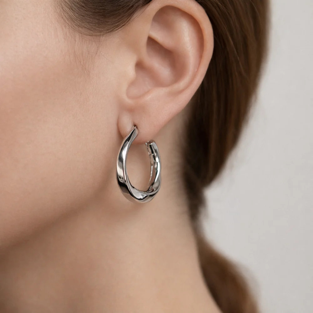 K&Co. Signature Jewellery Georgia Twist Earrings - SILVER - Image 2