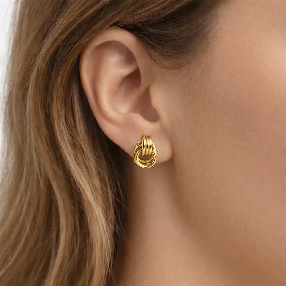 K&Co. Signature Jewellery Kiara Knot Earrings - GOLD - Image 2