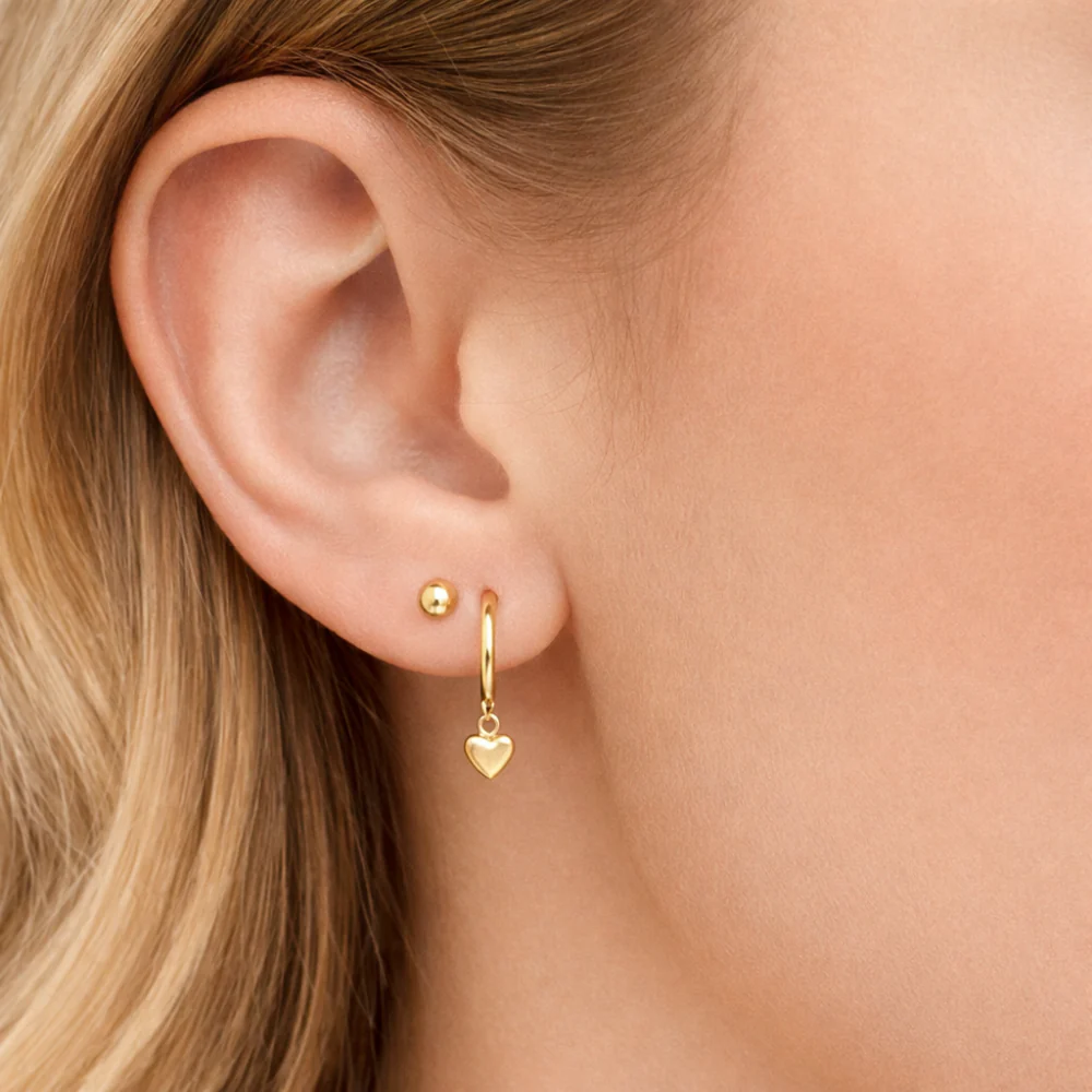K&Co. Signature Jewellery Lia Heart Earring Set - GOLD - Image 2