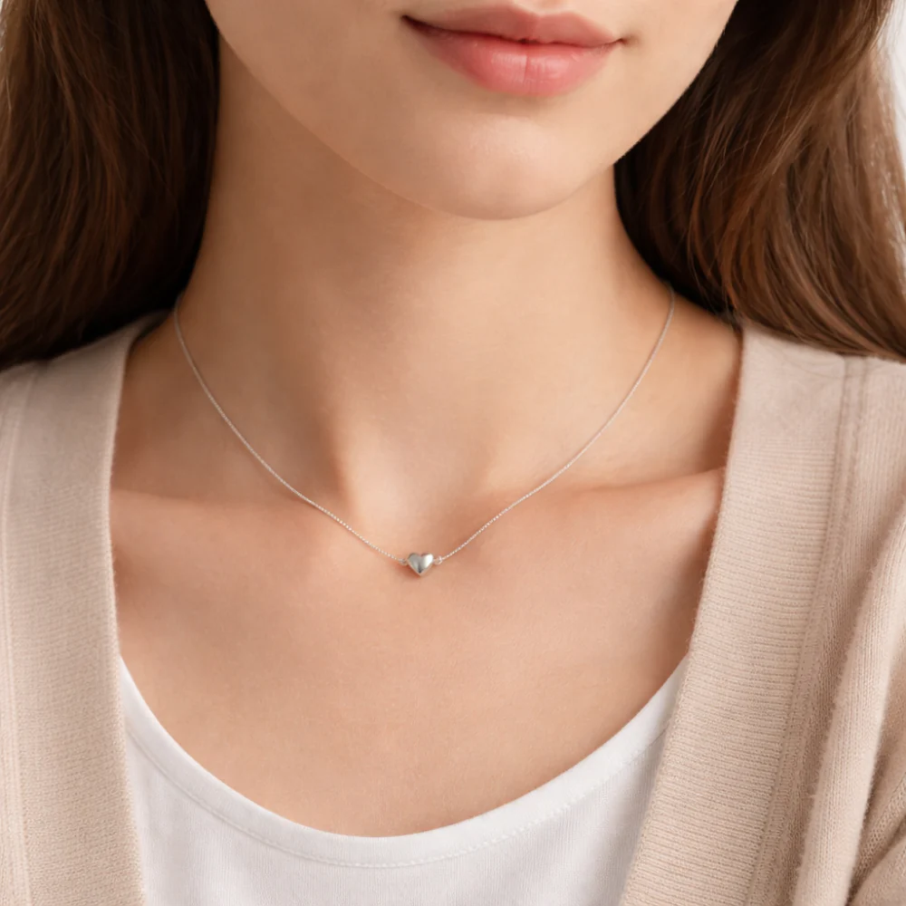 K&Co. Signature Jewellery Lia Heart Necklace - SILVER - Image 2