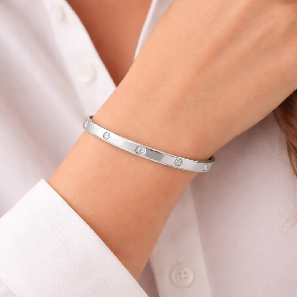 K&Co. Signature Jewellery Tiana Bangle Bracelet - SILVER - Image 2