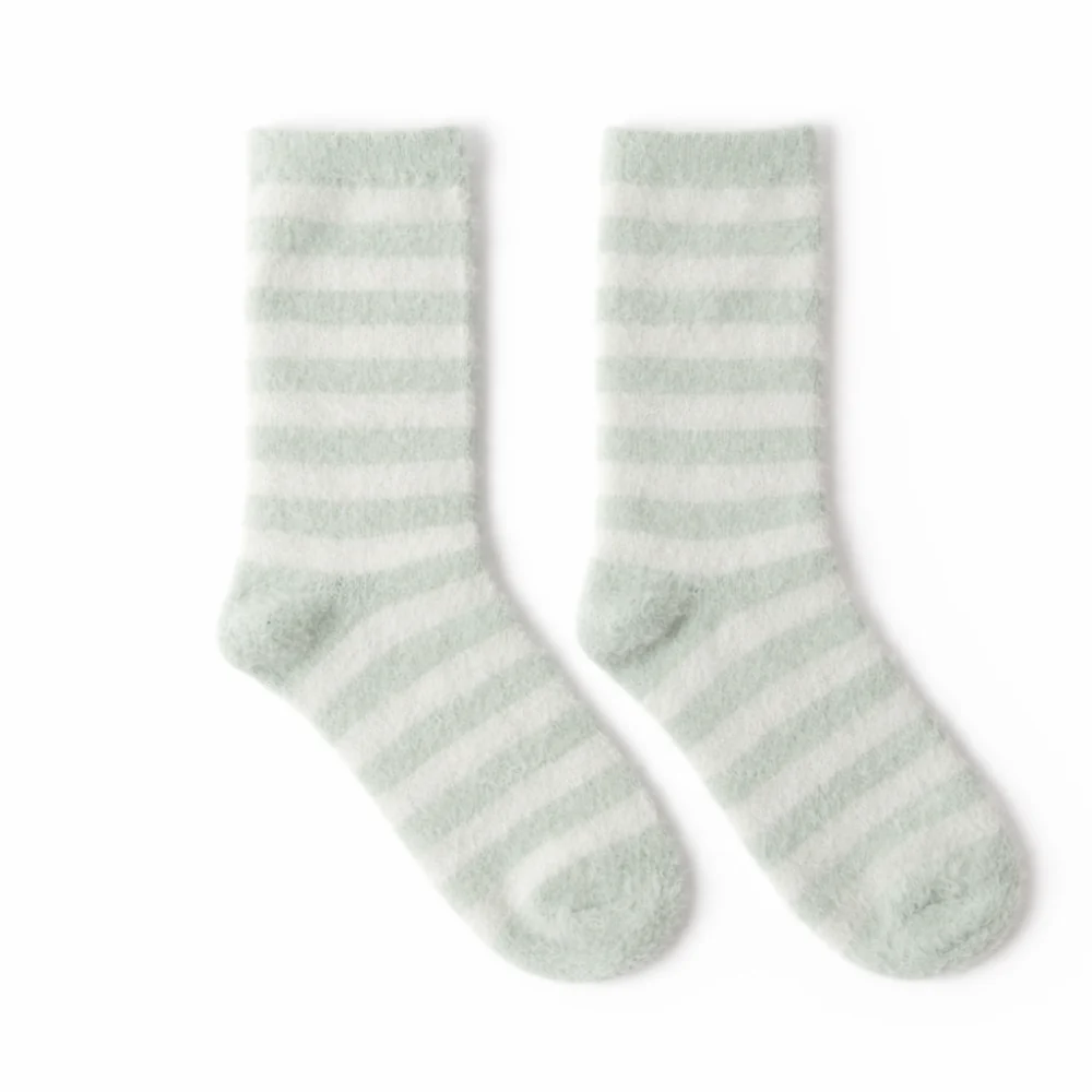 K&Co. Primrose Collection Bed Socks - SAGE STRIPE