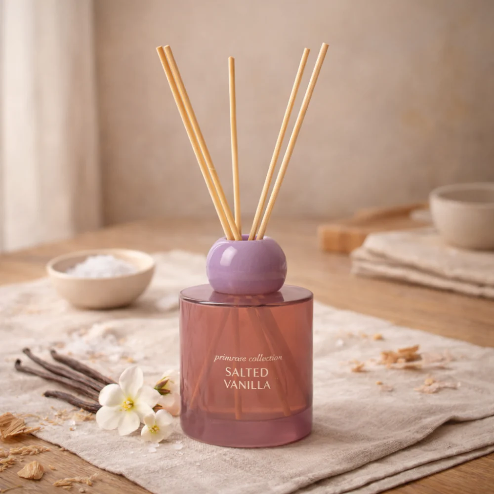 K&Co. Primrose Collection Glass Diffuser - SALTED VANILLA - Image 2