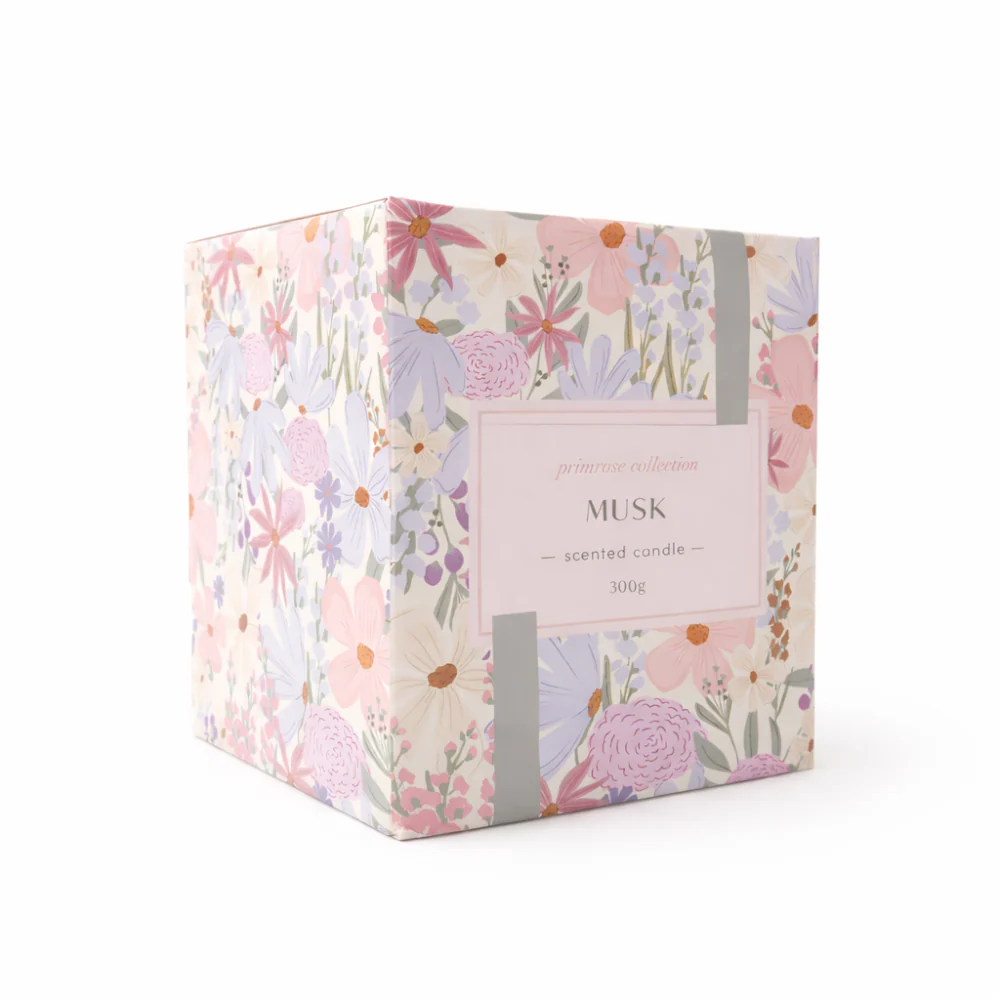 K&Co. Primrose Collection Glass Prism Candle - MUSK - Image 4