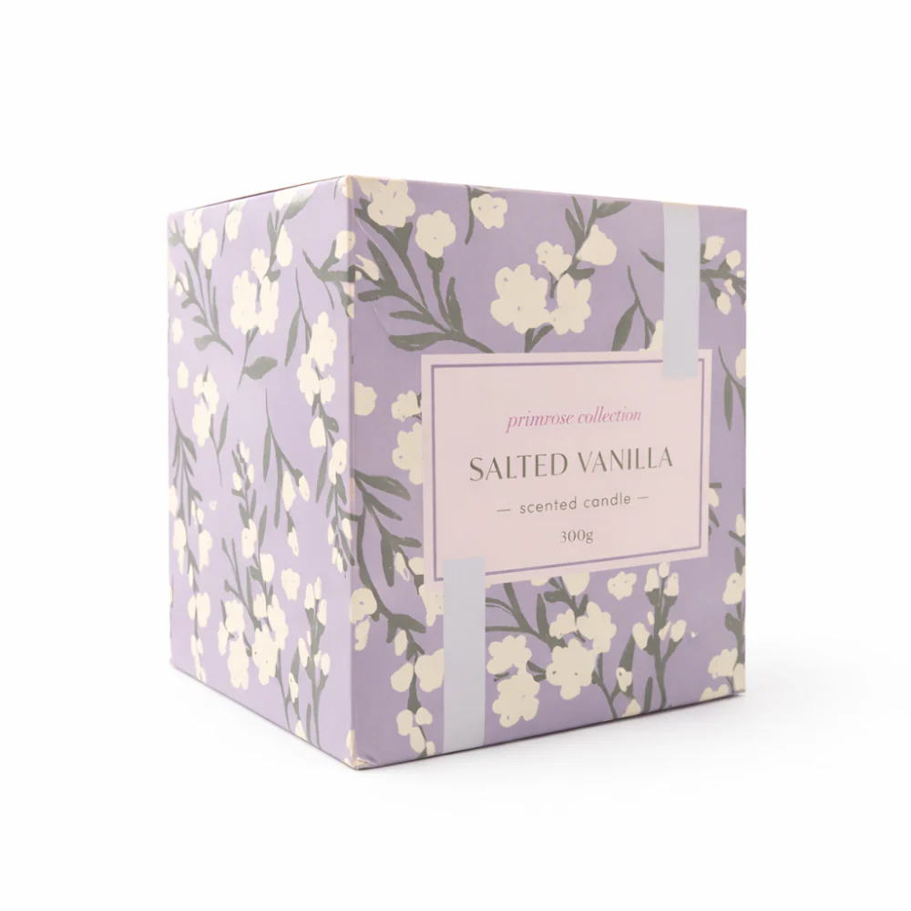 K&Co. Primrose Collection Glass Prism Candle - SALTED VANILLA - Image 4