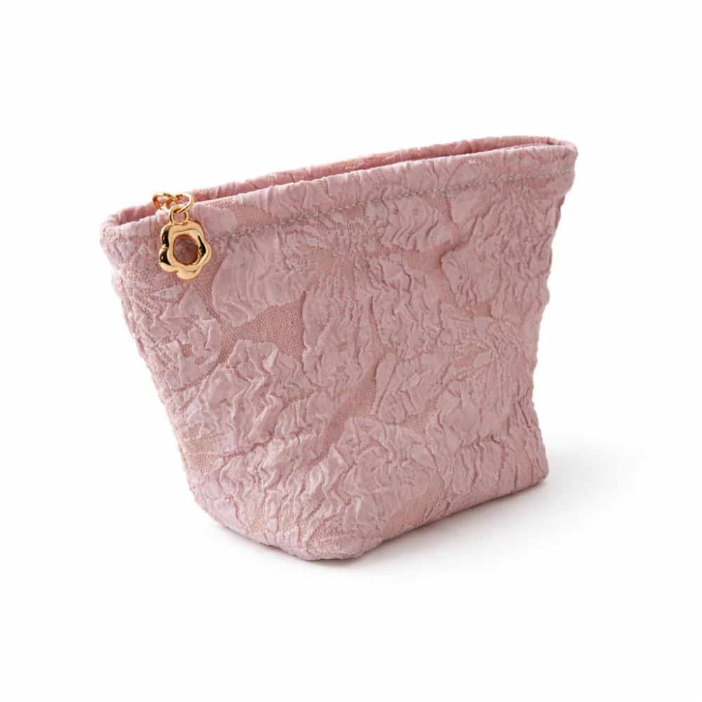 K&Co. Primrose Collection Jacquard Make Up Bag - PINK - Image 2
