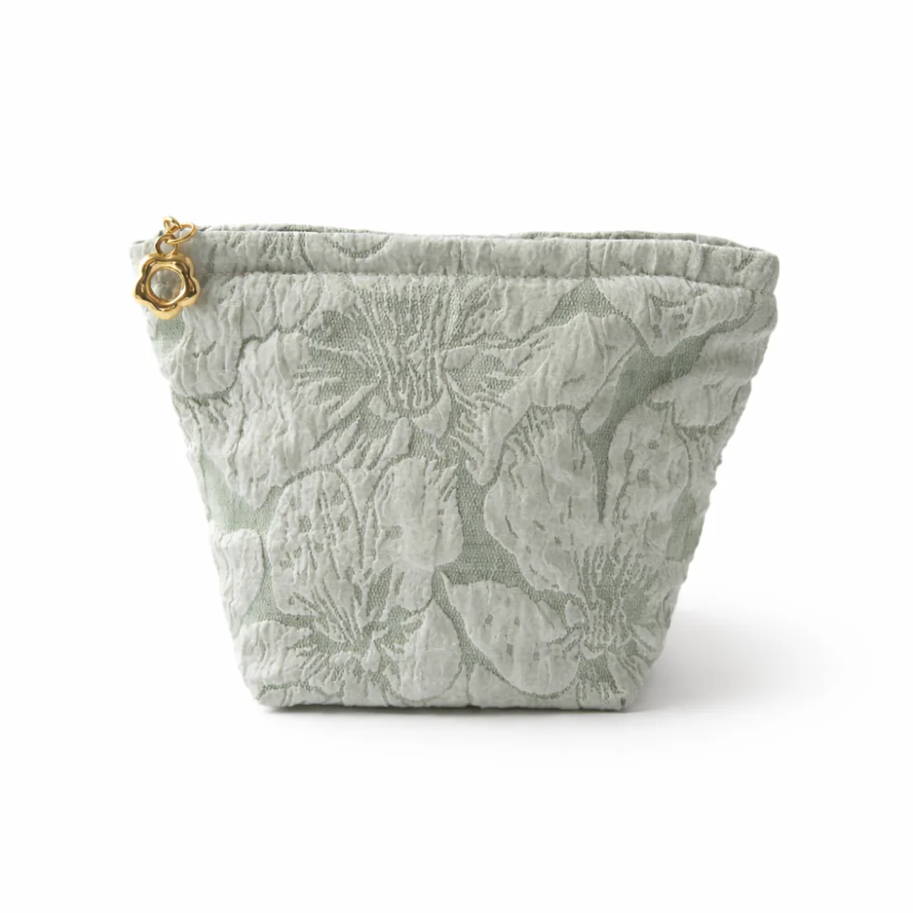 K&Co. Primrose Collection Jacquard Make Up Bag - SAGE