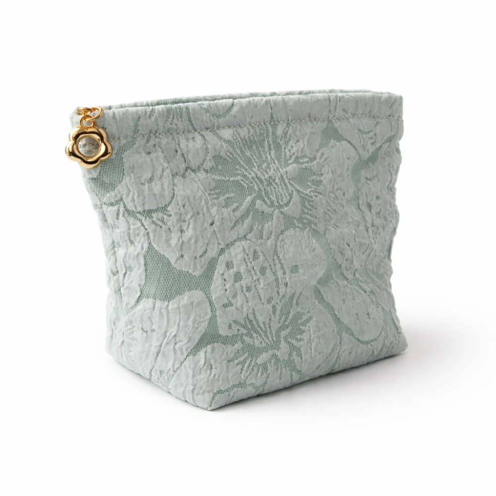 K&Co. Primrose Collection Jacquard Make Up Bag - SAGE - Image 2