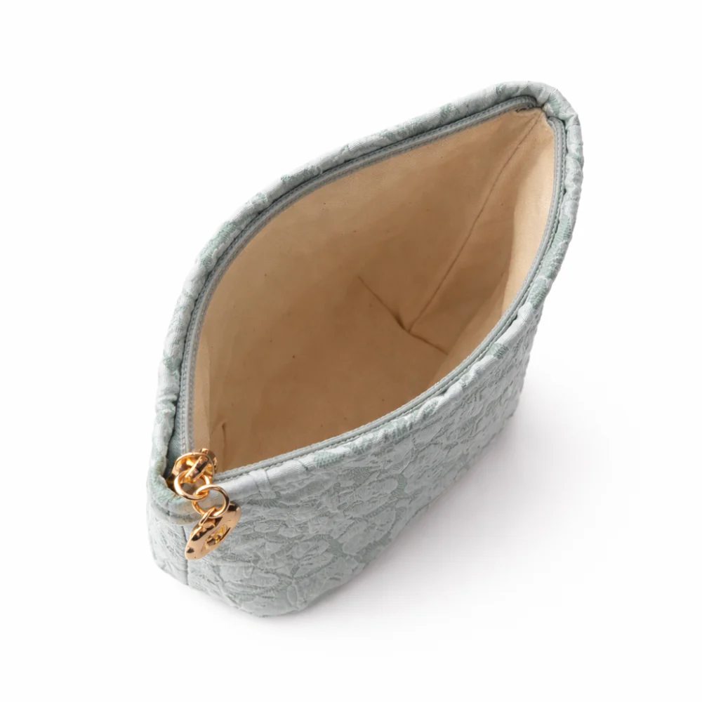 K&Co. Primrose Collection Jacquard Make Up Bag - SAGE - Image 3