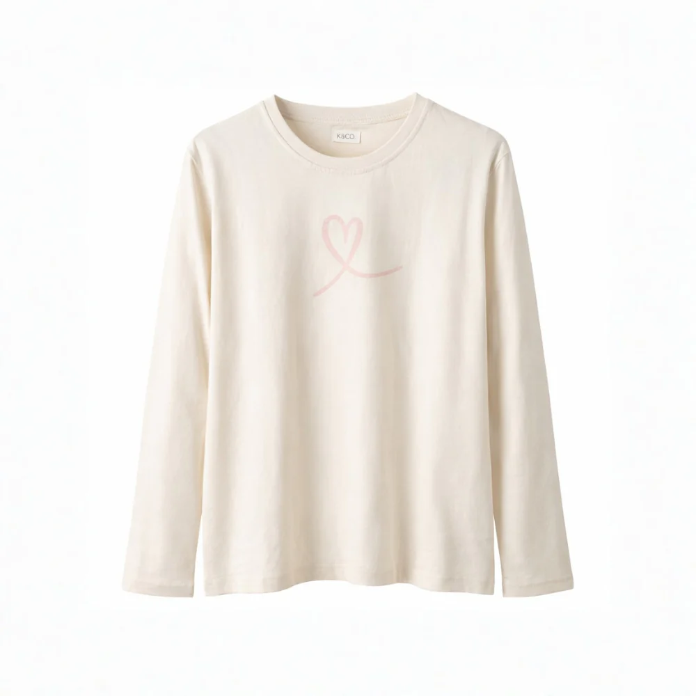 K&Co. Primrose Collection Jersey Pyjama Set - OATMEAL - Image 2