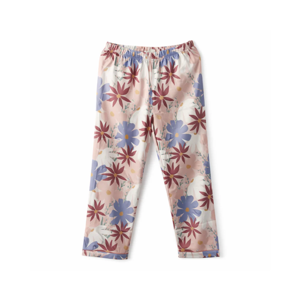 K&Co. Primrose Collection Long Satin Pyjama Set - PRIMROSE - Image 3