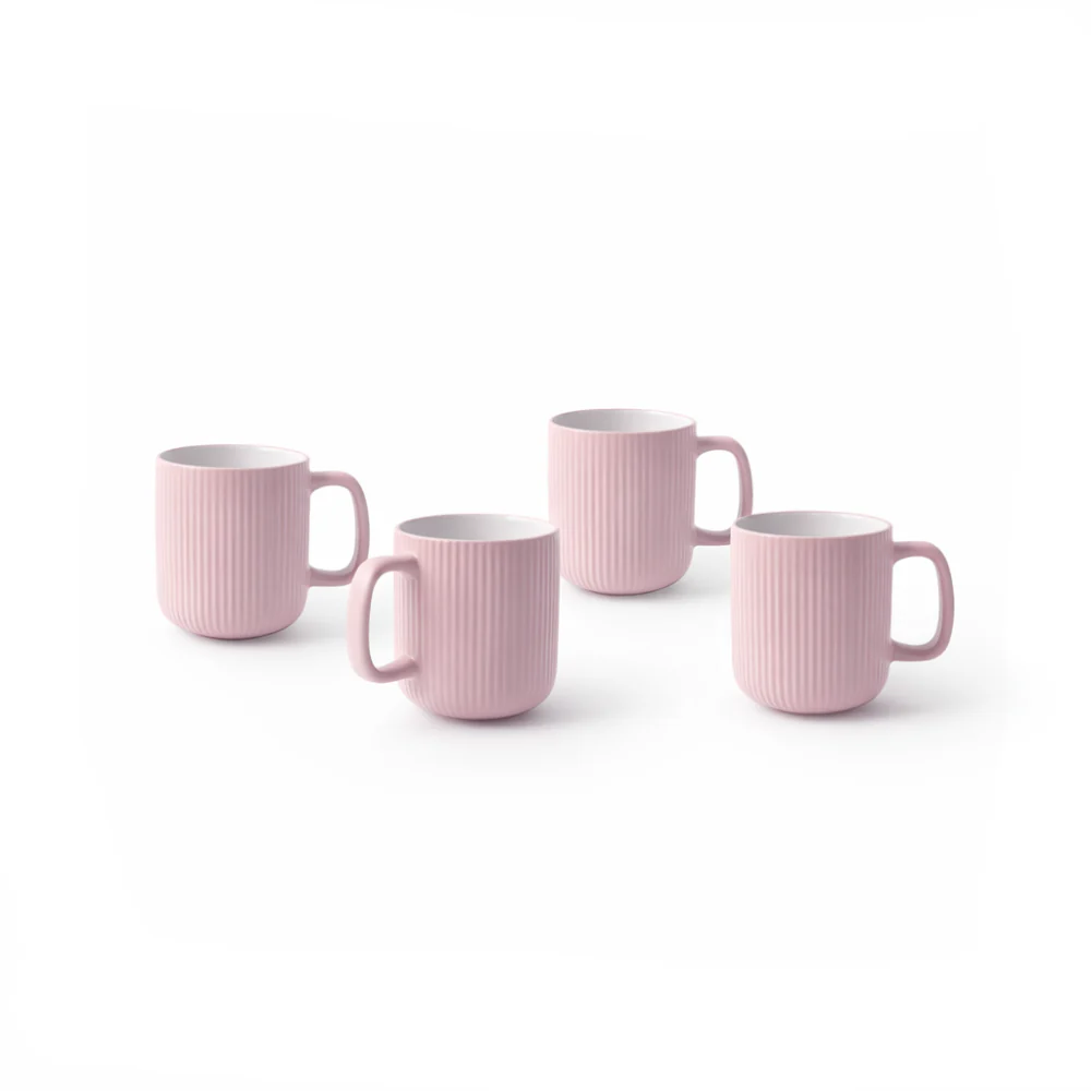 K&Co. Rhubarb 4pk Coffee Cup - BLUSH