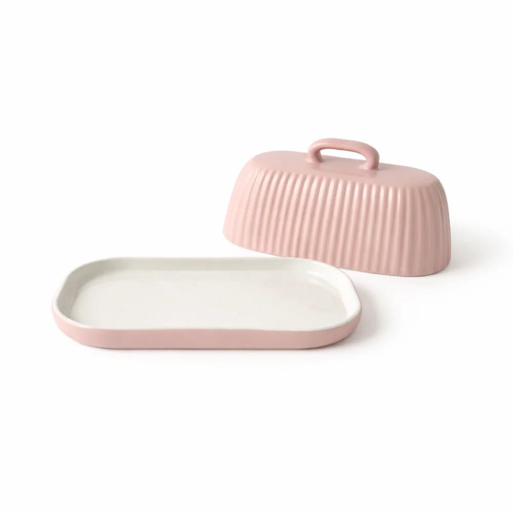 K&Co. Rhubarb Butter Dish - BLUSH - Image 2