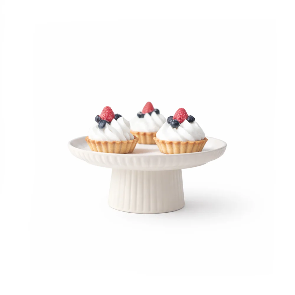 K&Co. Rhubarb Cake Stand Small  - CREAM - Image 2