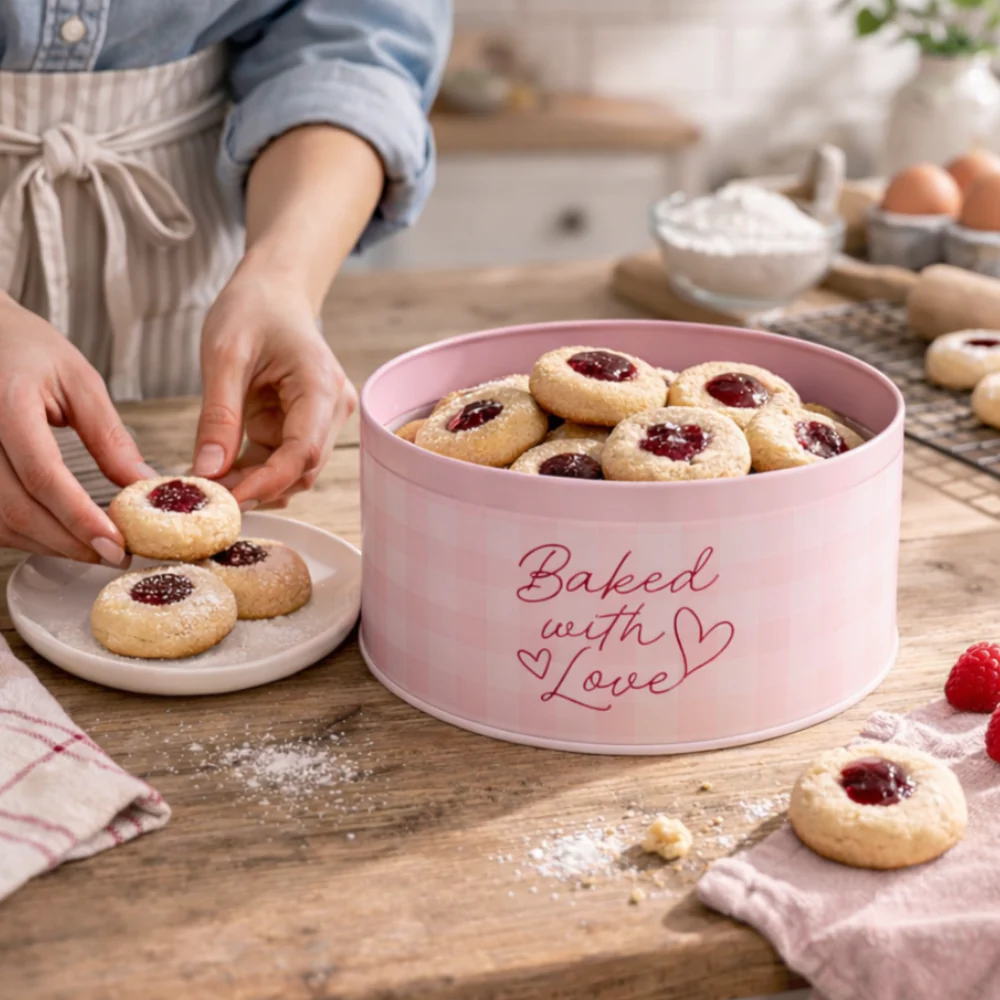 K&Co. Rhubarb Cookie Tin - BAKED WITH LOVE - Image 3