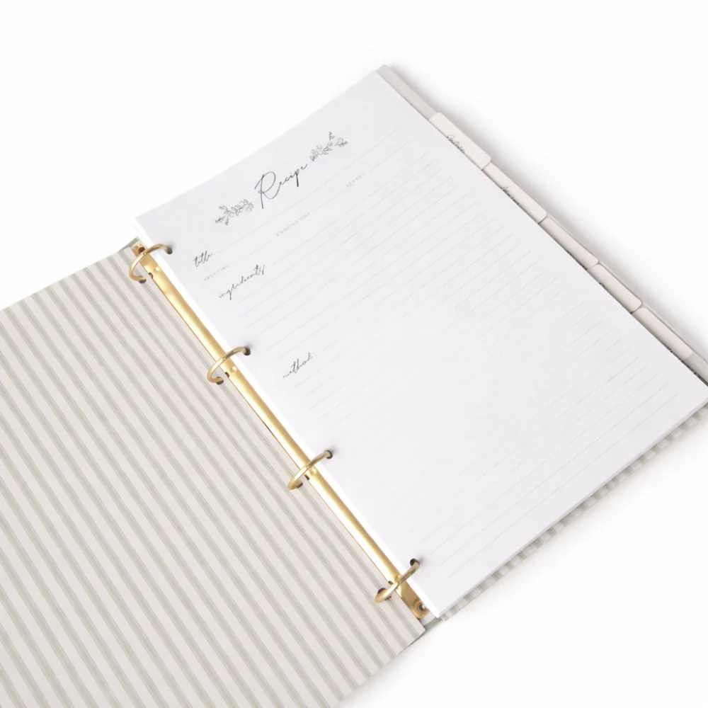 K&Co. Rhubarb Recipe Binder Large - BLOSSOM BUD - Image 3