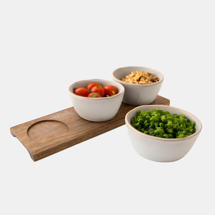 K&Co Slate Home 3 Bowl Serve Tray - Image 2