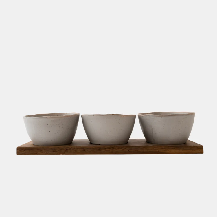 K&Co Slate Home 3 Bowl Serve Tray - Image 3