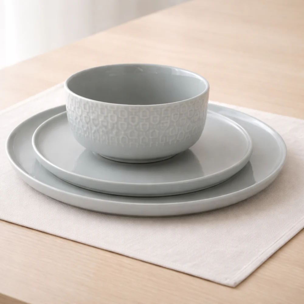 K&Co. Versaille Dinner Set 12pc - GREY - Image 2