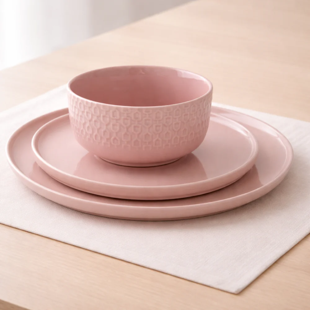 K&Co. Versaille Dinner Set 12pc - PINK - Image 2