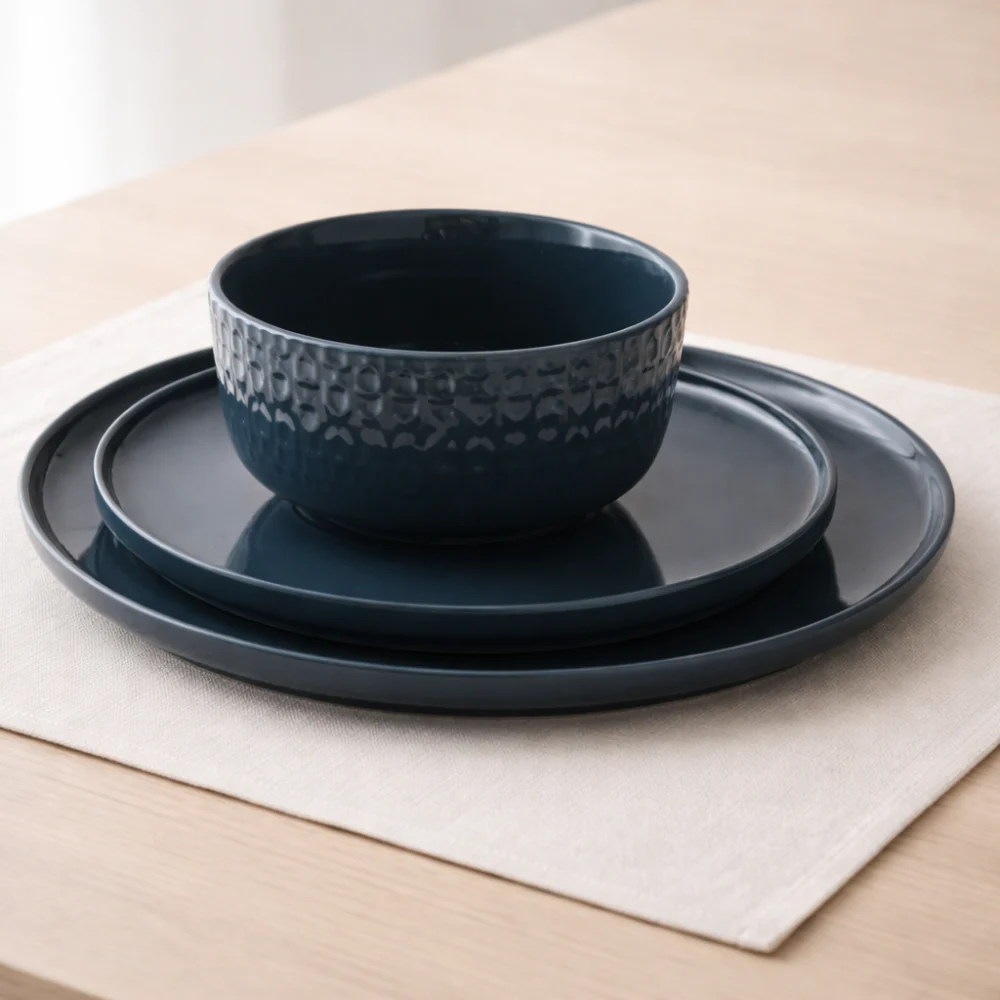 K&Co. Versaille Dinner Set 12pc - SLATE - Image 2