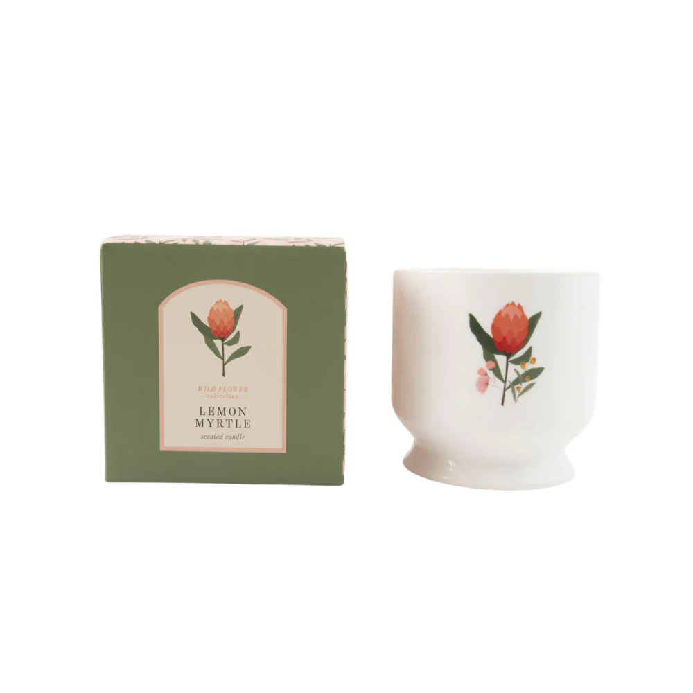 K&Co. Wild Flower Collection Ceramic Candle - WARATAH - Image 2