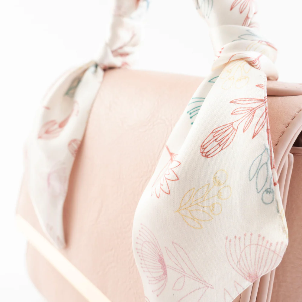 K&Co. Wild Flower Collection Handle Side Bag with Scarf - BALLERINA - Image 3