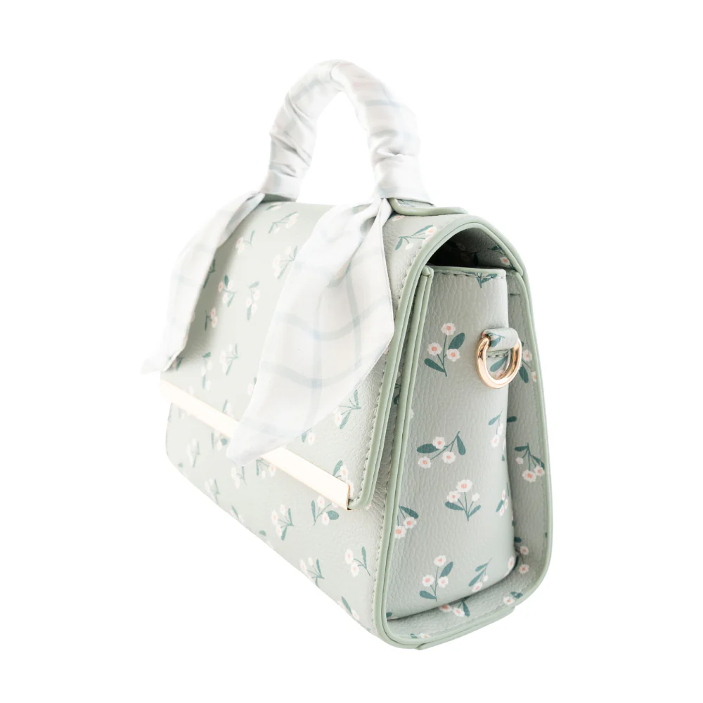 K&Co. Wild Flower Collection Handle Side Bag with Scarf - PAPER FLOWER - Image 2