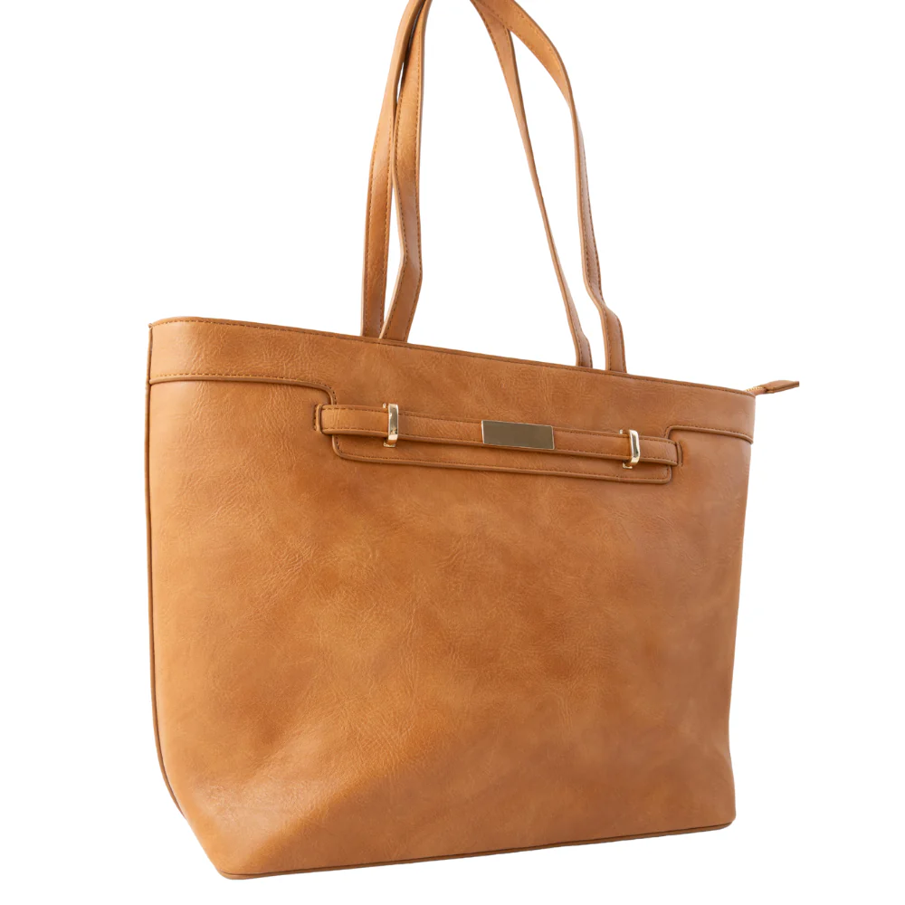 K&Co. Wild Flower Collection Large Tote Bag with Pouch - TAN - Image 2