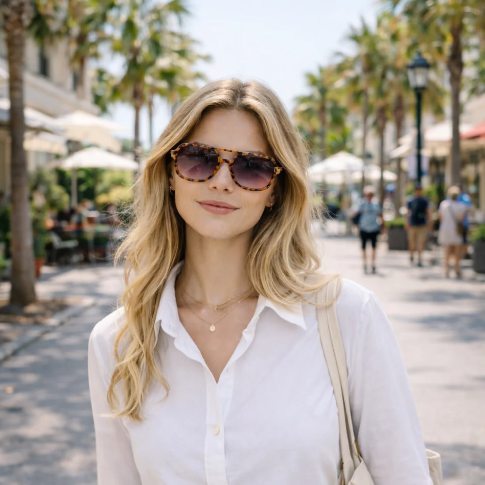 K&Co. Wild Flower Collection Roxy Sunglasses - MILKY TORT - Image 2