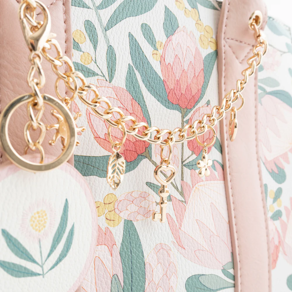 K&Co. Wild Flower Collection Structured Mini Tote Bag with Charms - WILDFLOWER - Image 2