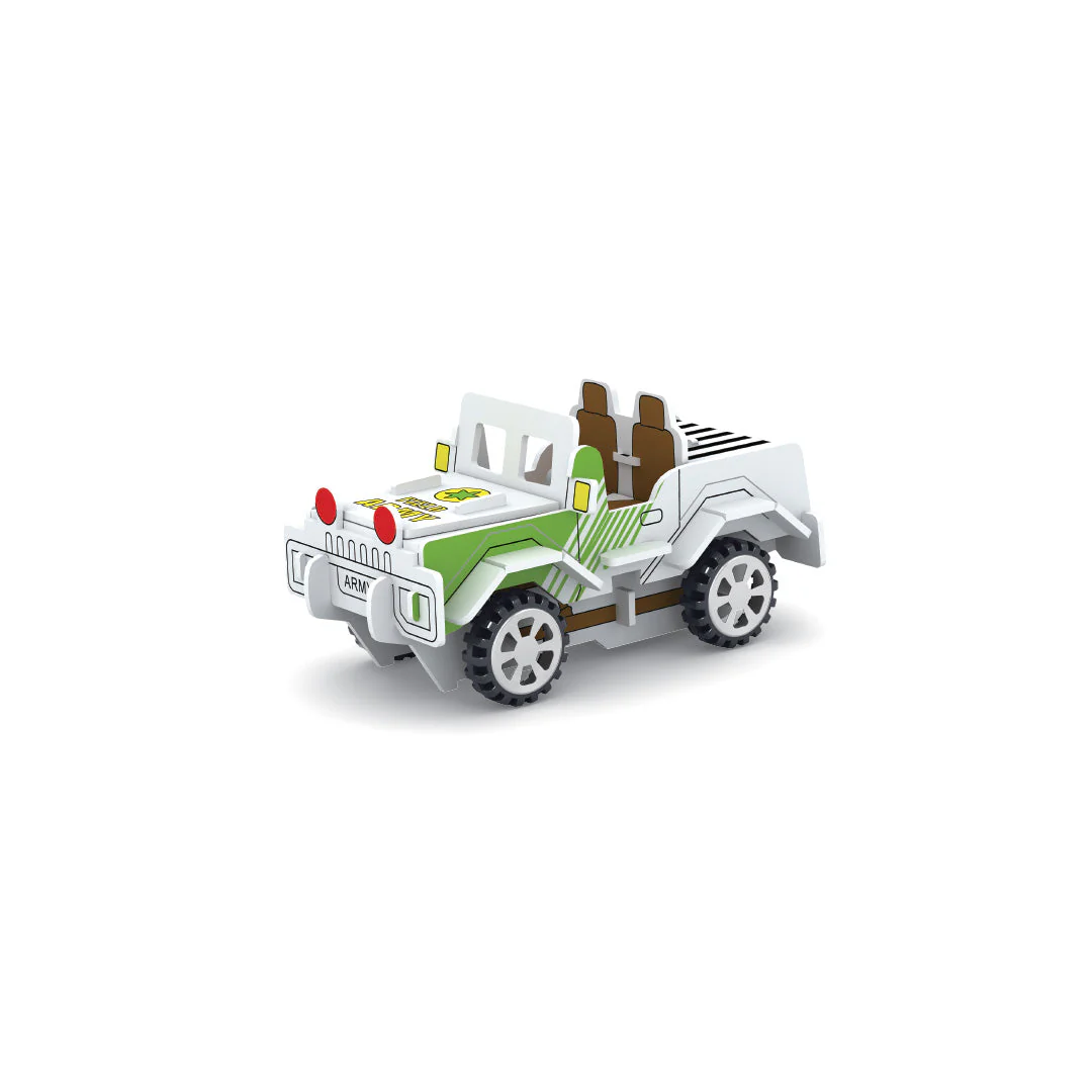 Kaiser Creative Club - Kids CYO Pull-Back Car - JEEP - Image 2