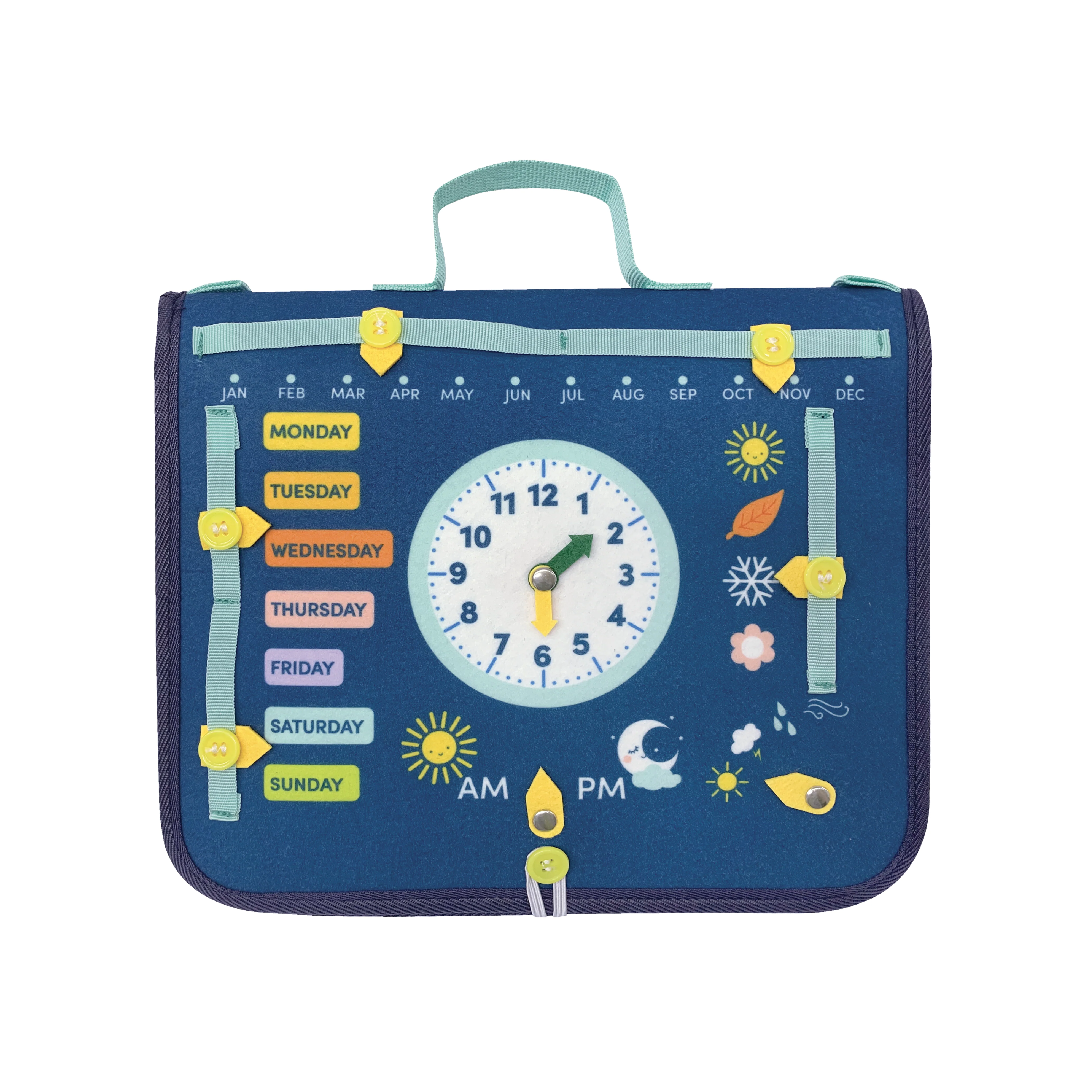 Kaiser Creative Club - Kids Felt Sensory Book - CALENDAR/ALPHABET
