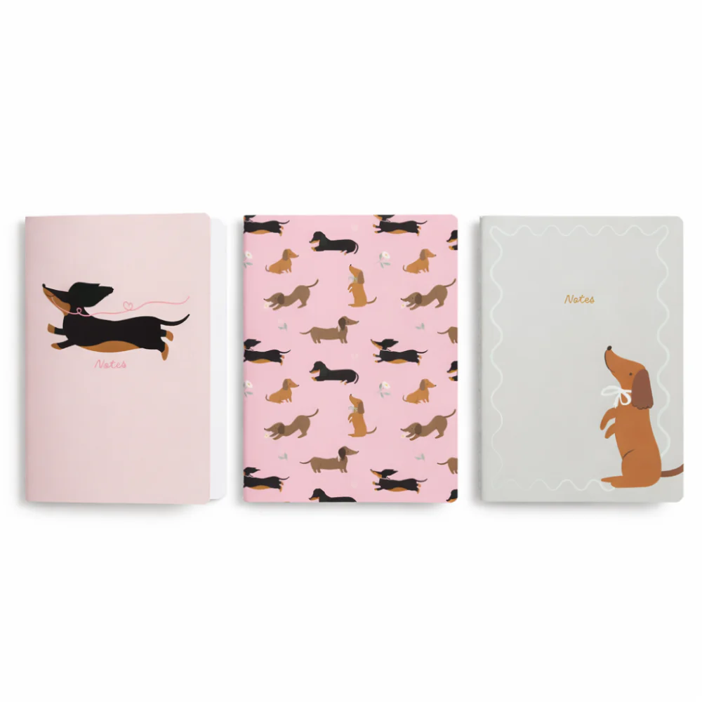 Kaiser 3pk A5 Notebook with Cover Set - HAPPY PUPS - Image 2