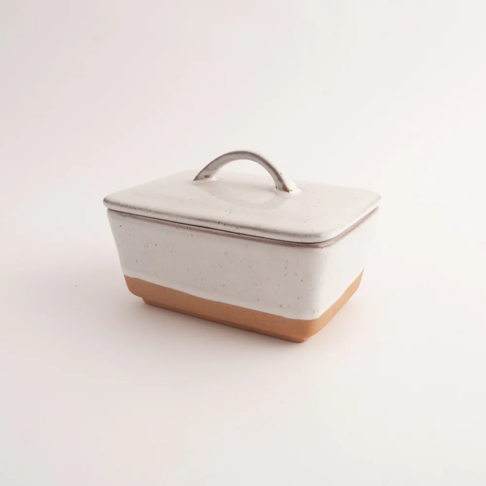 K&Co Ecru Home Butter Dish - Image 2