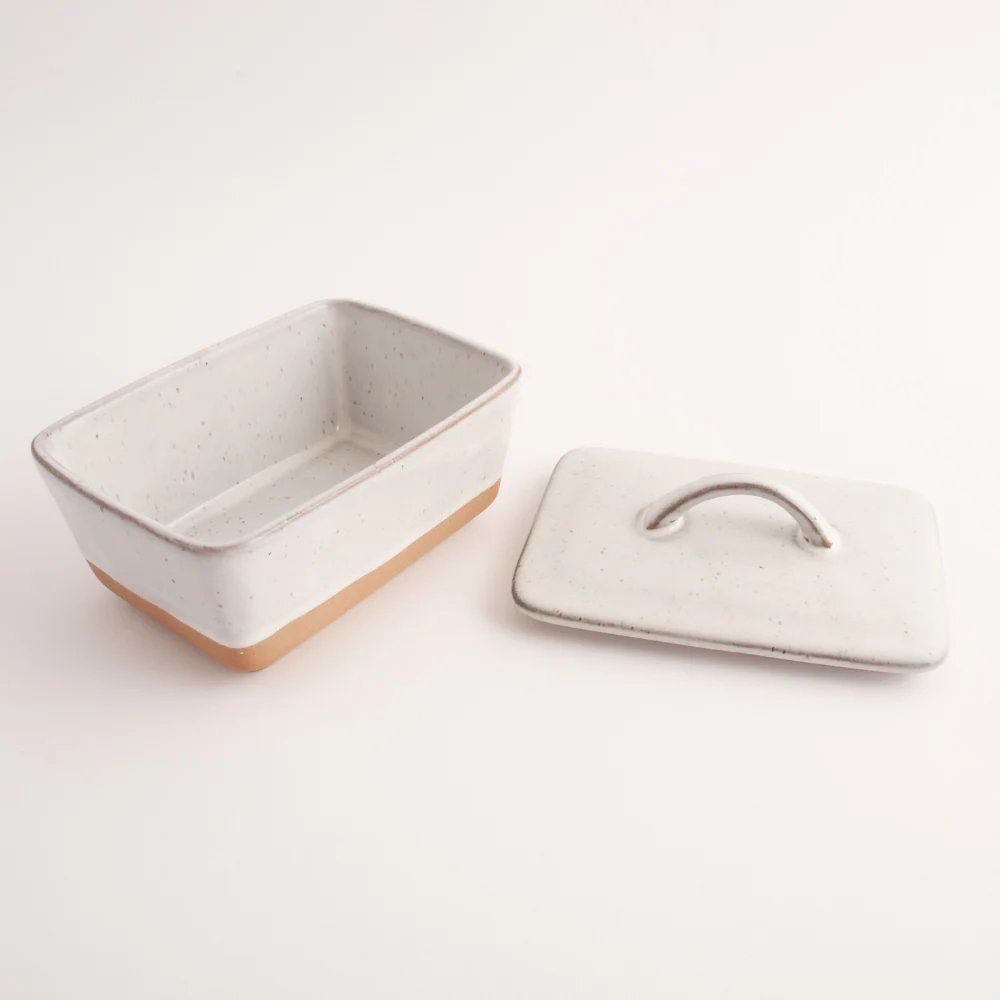 K&Co Ecru Home Butter Dish - Image 3