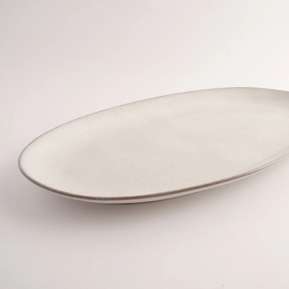 K&Co Ecru Home Oval Plate - Large - Image 3